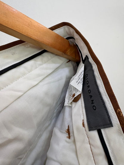 Brown Giordano Cotton Trouser