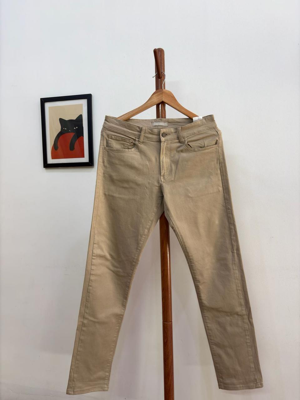 Beige Uniqlo Slim Fit Summer Trouser