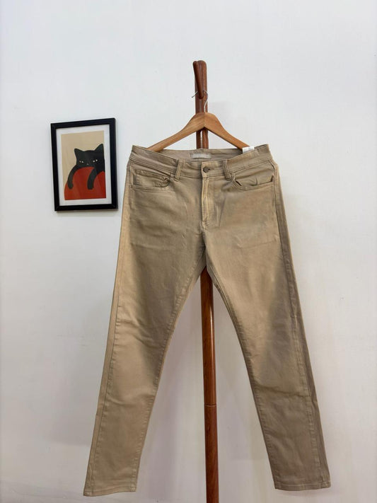 Beige Uniqlo Slim Fit Summer Trouser