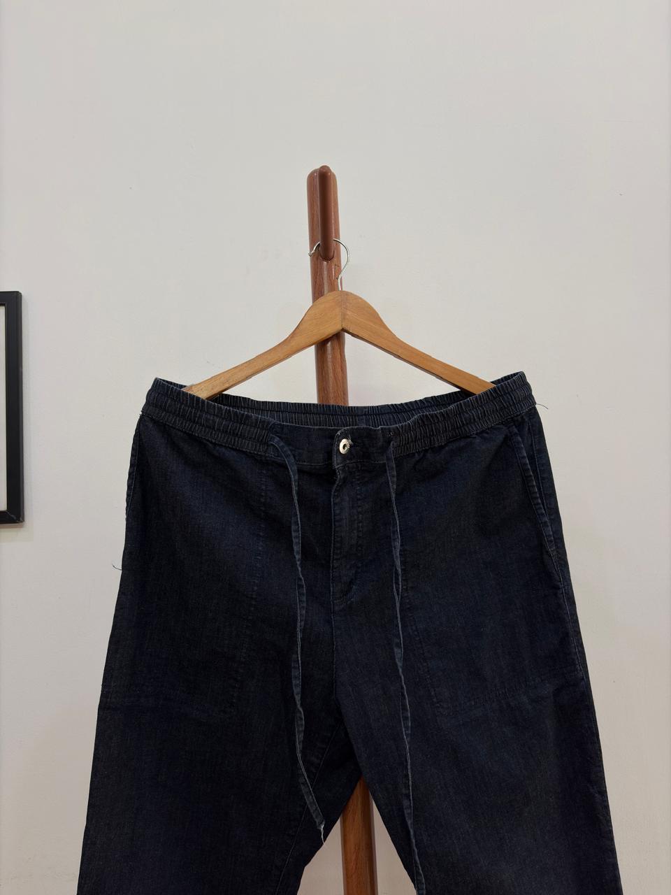 Dark Blue Loose Fit Trouser
