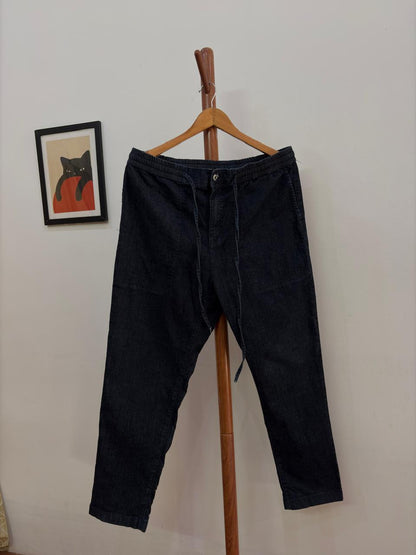 Dark Blue Loose Fit Trouser