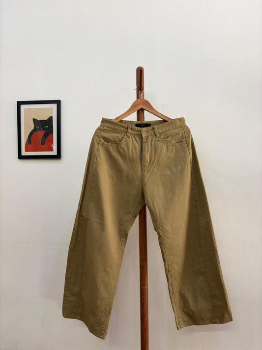 Brown Baggy Fit Korean Trouser