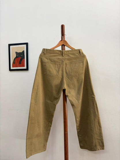 Brown Baggy Fit Korean Trouser