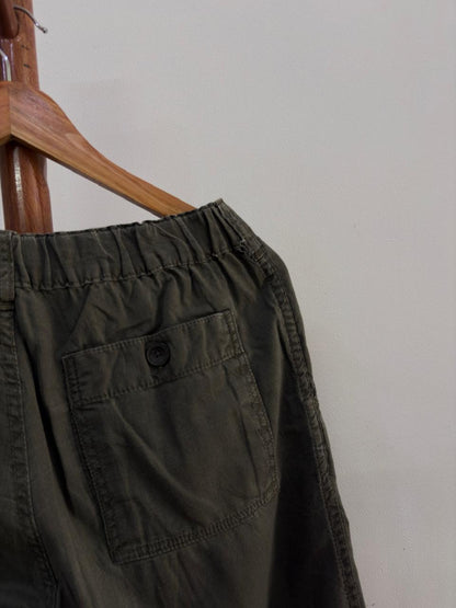 Olive Green Uniqlo Linen Trouser