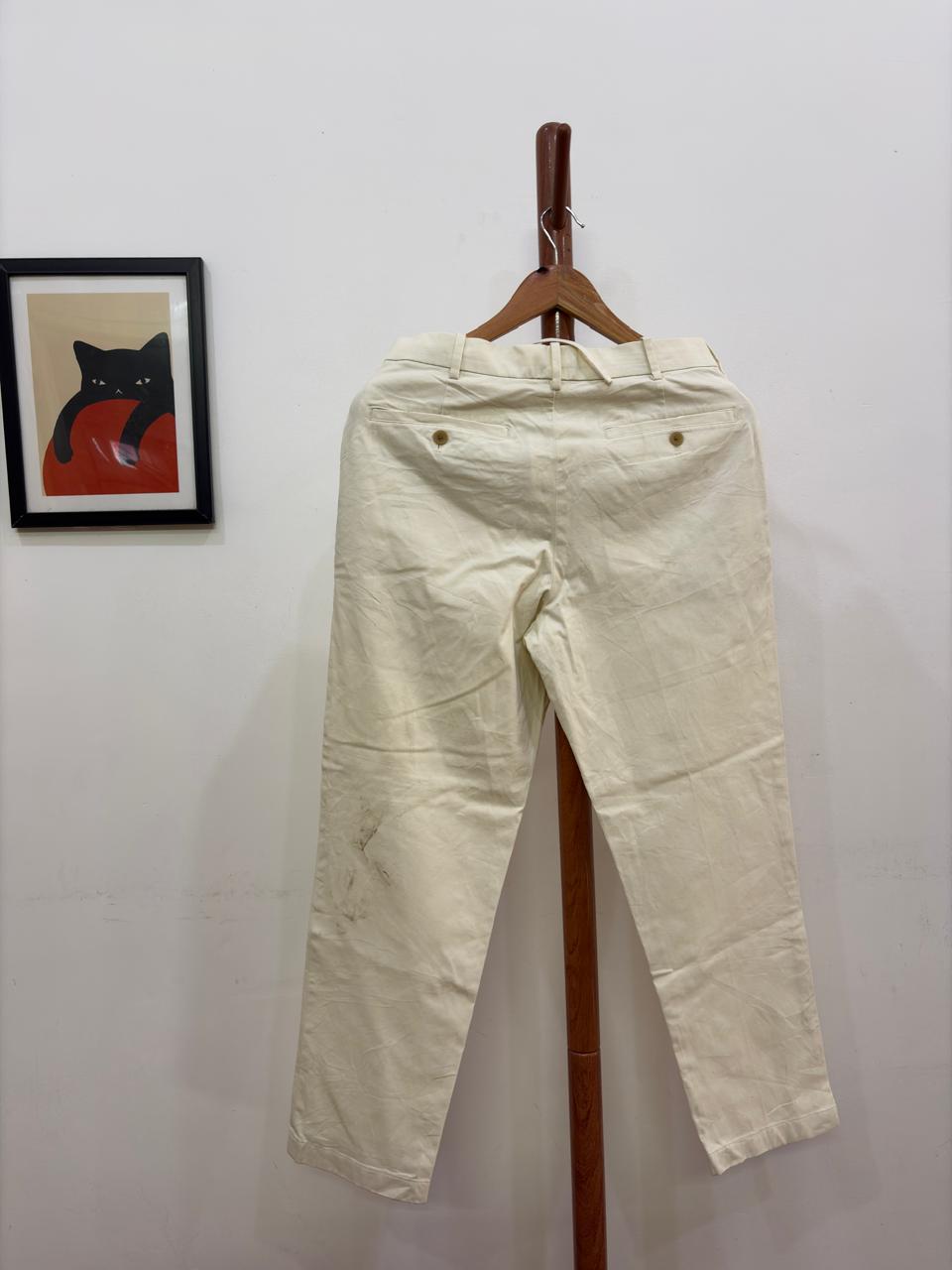 Uniqlo Beige Cotton Summer Trouser
