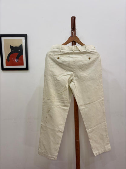 Uniqlo Beige Cotton Summer Trouser