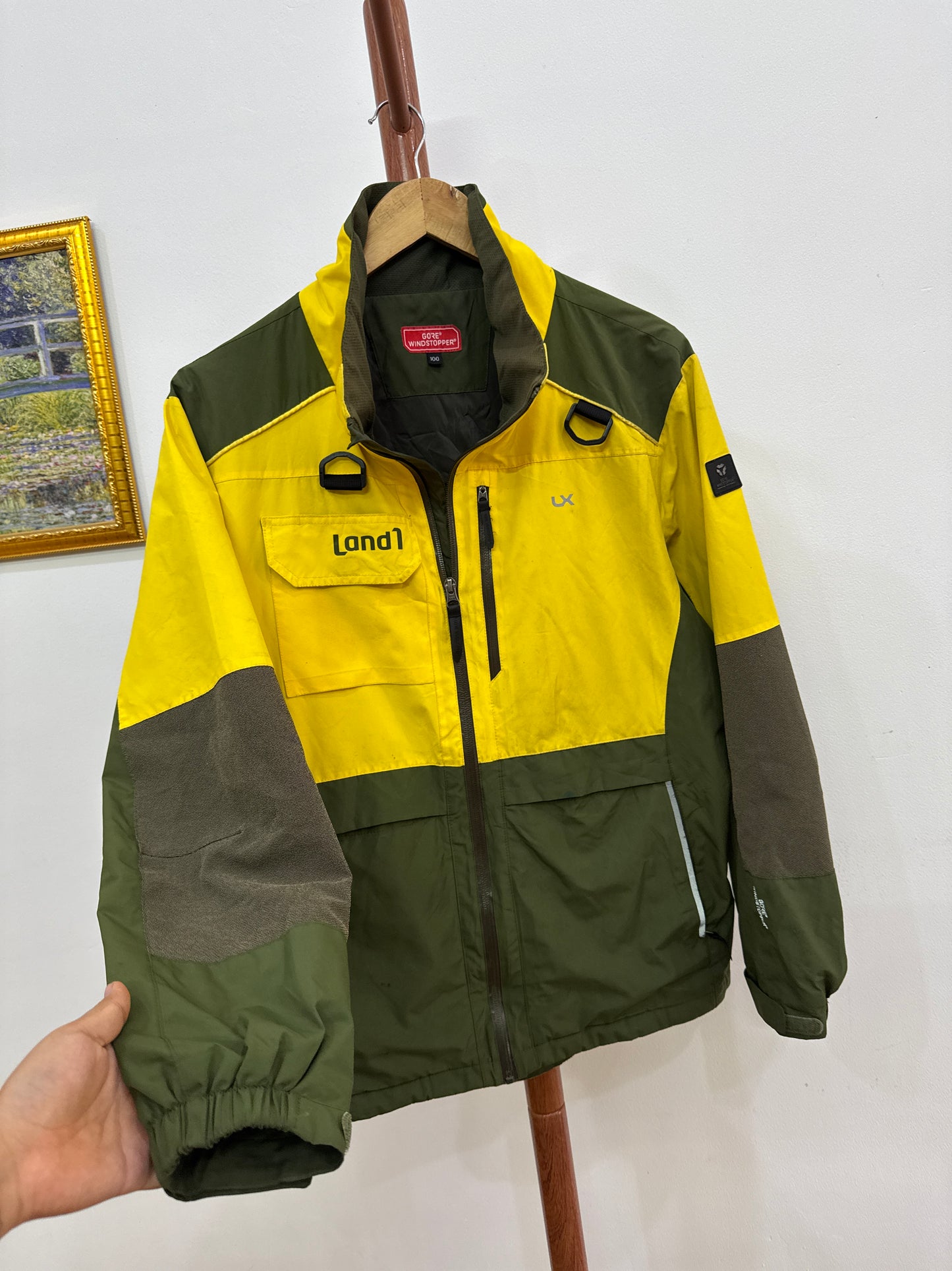 Yellow colorblock jacket