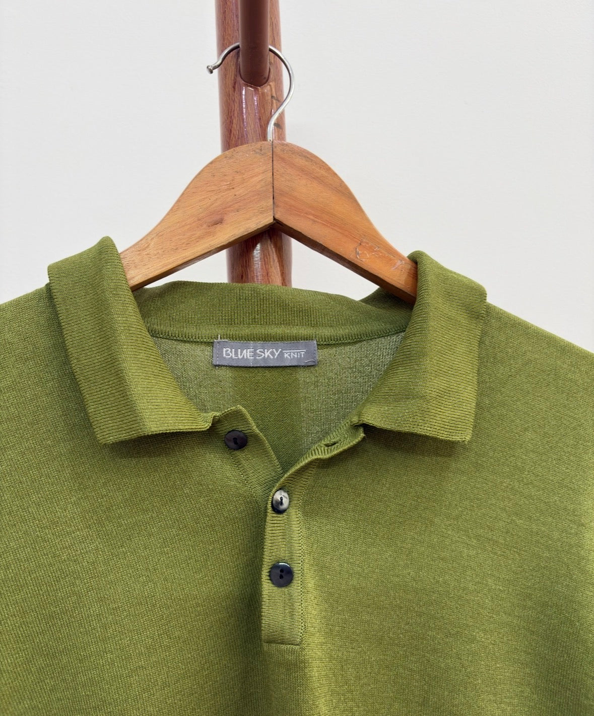 Green  Soft Knitted  Buttoned up  Knit