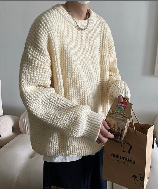 Zara' Beige box Knit  Sweatshirt
