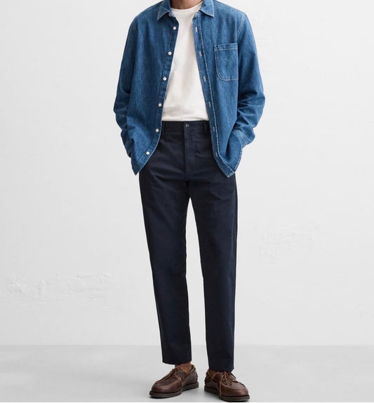 Navy blue Uniqlo Cotton Summer Trouser