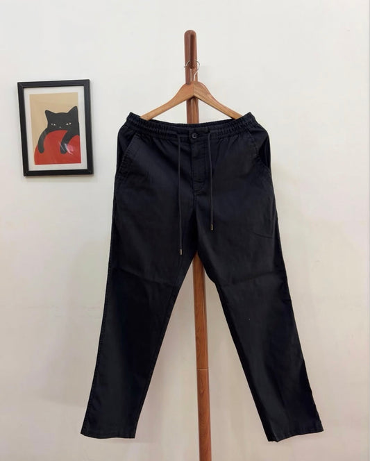 Navy Blue 'Buckaroo' Linen Blend Summer Trouser