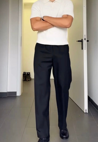 Navy Blue Uniqlo Tailored Fit Trouser