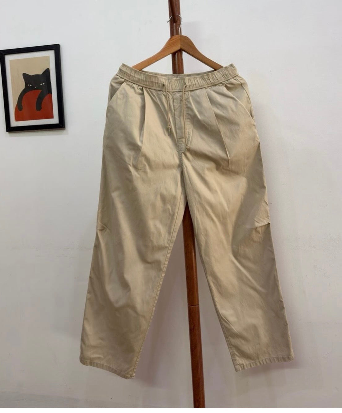 Beige @8seconds_official Wide-leg Summer Trouser