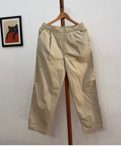 Beige @8seconds_official Wide-leg Summer Trouser