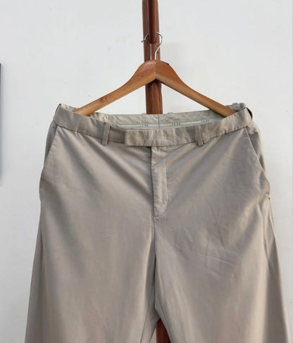 Beige 'LAINE' Tailored Fit Korean Trouser