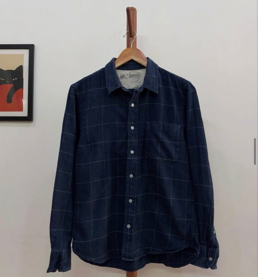 Blue 'MUJI' Flannel Check Shirt
,love the fabric & Unisex