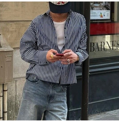 Concept 1' Summer Cotton Striped Shirt