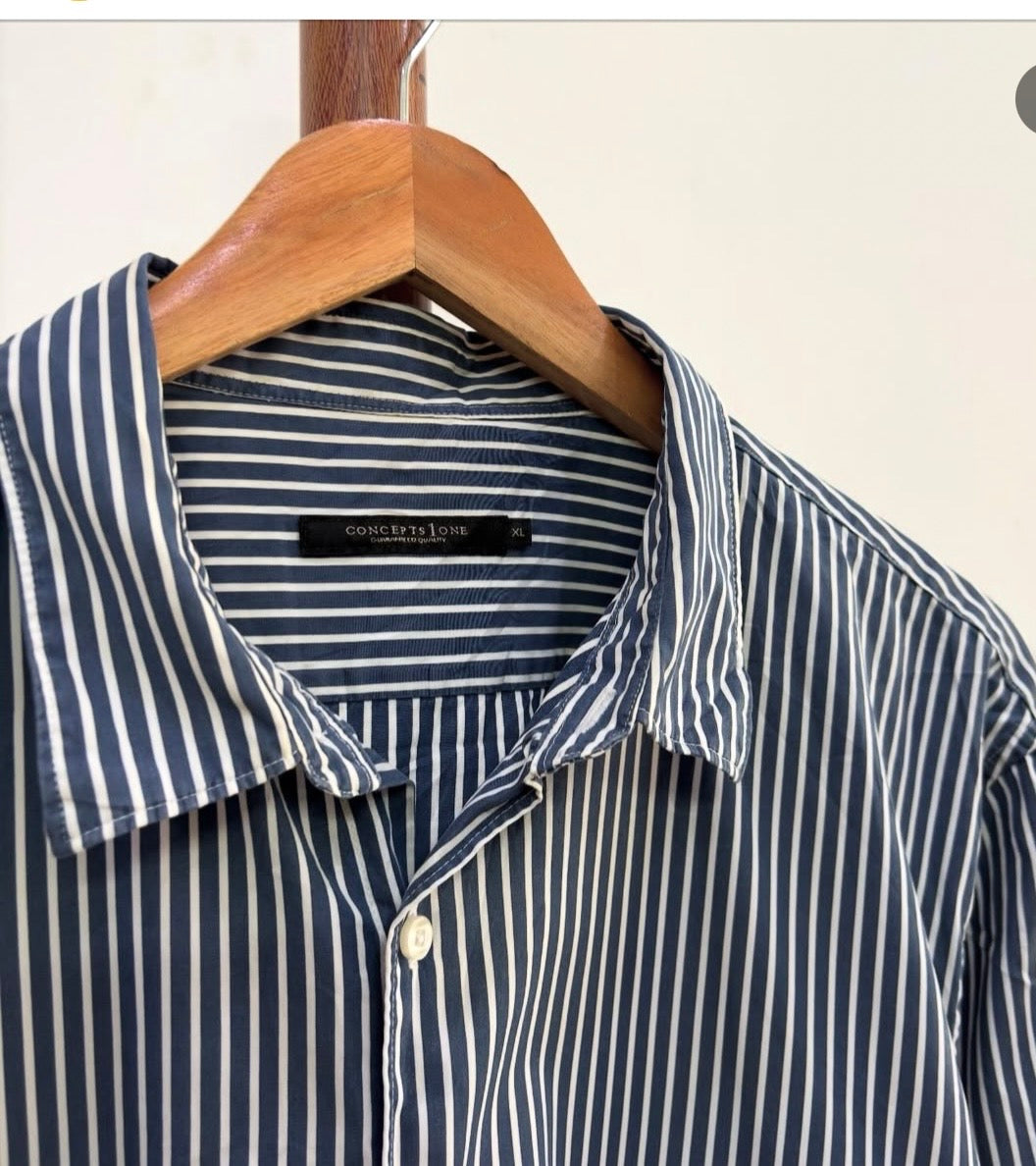 Concept 1' Summer Cotton Striped Shirt