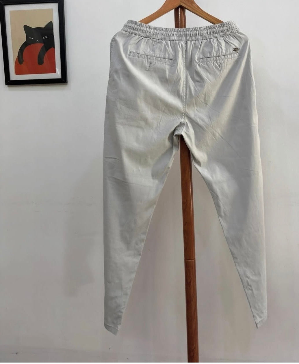 Grey 'Buckaroo' Linen Blend Summer Trouser