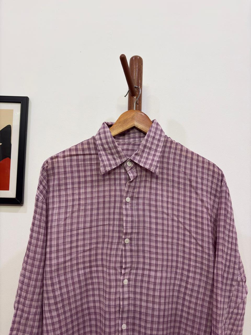 Soft Checkered Oversize Korean Shirt
]