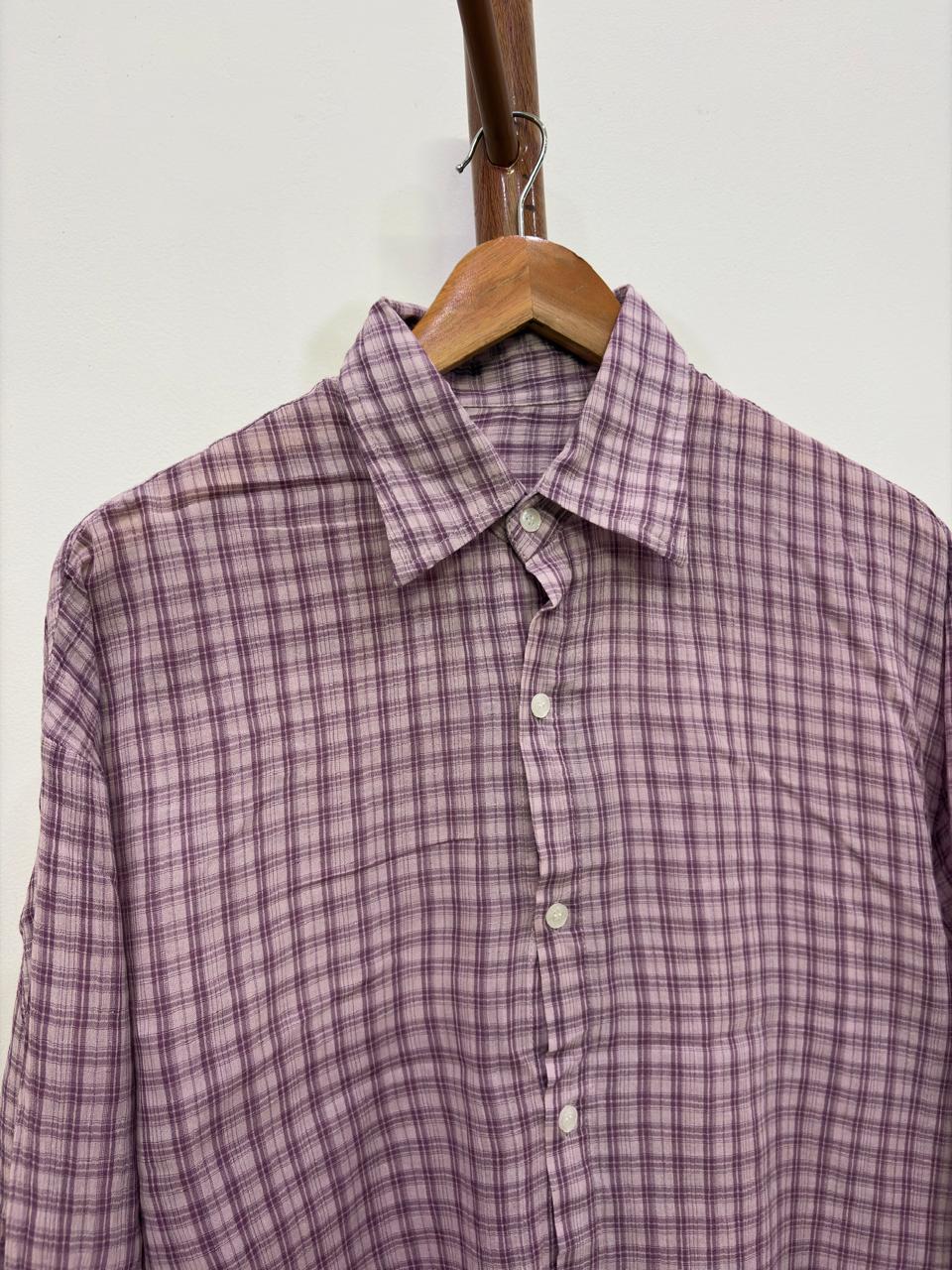 Soft Checkered Oversize Korean Shirt
]