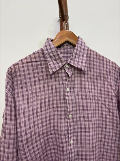 Soft Checkered Oversize Korean Shirt
]