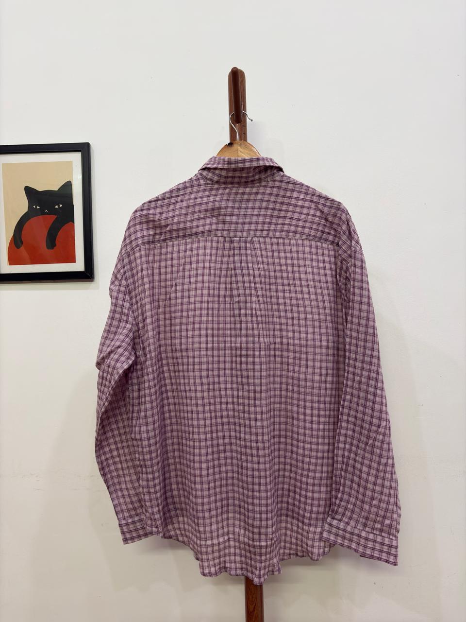 Soft Checkered Oversize Korean Shirt
]