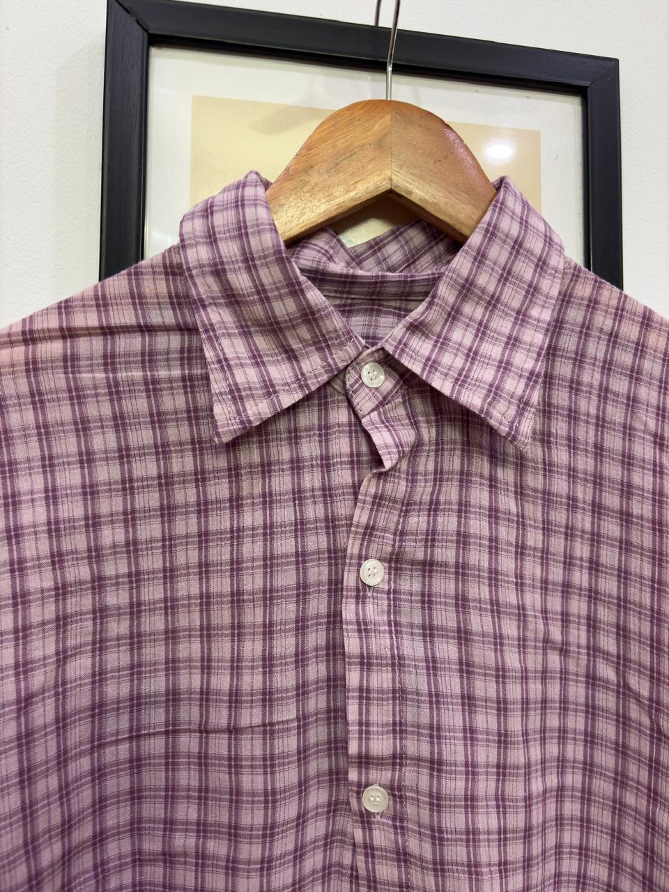 Soft Checkered Oversize Korean Shirt
]