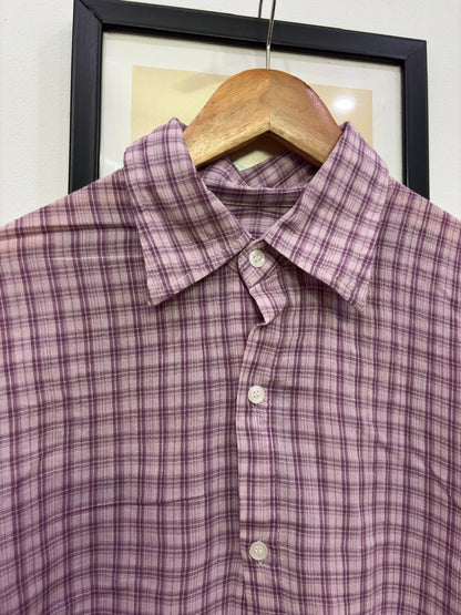 Soft Checkered Oversize Korean Shirt
]