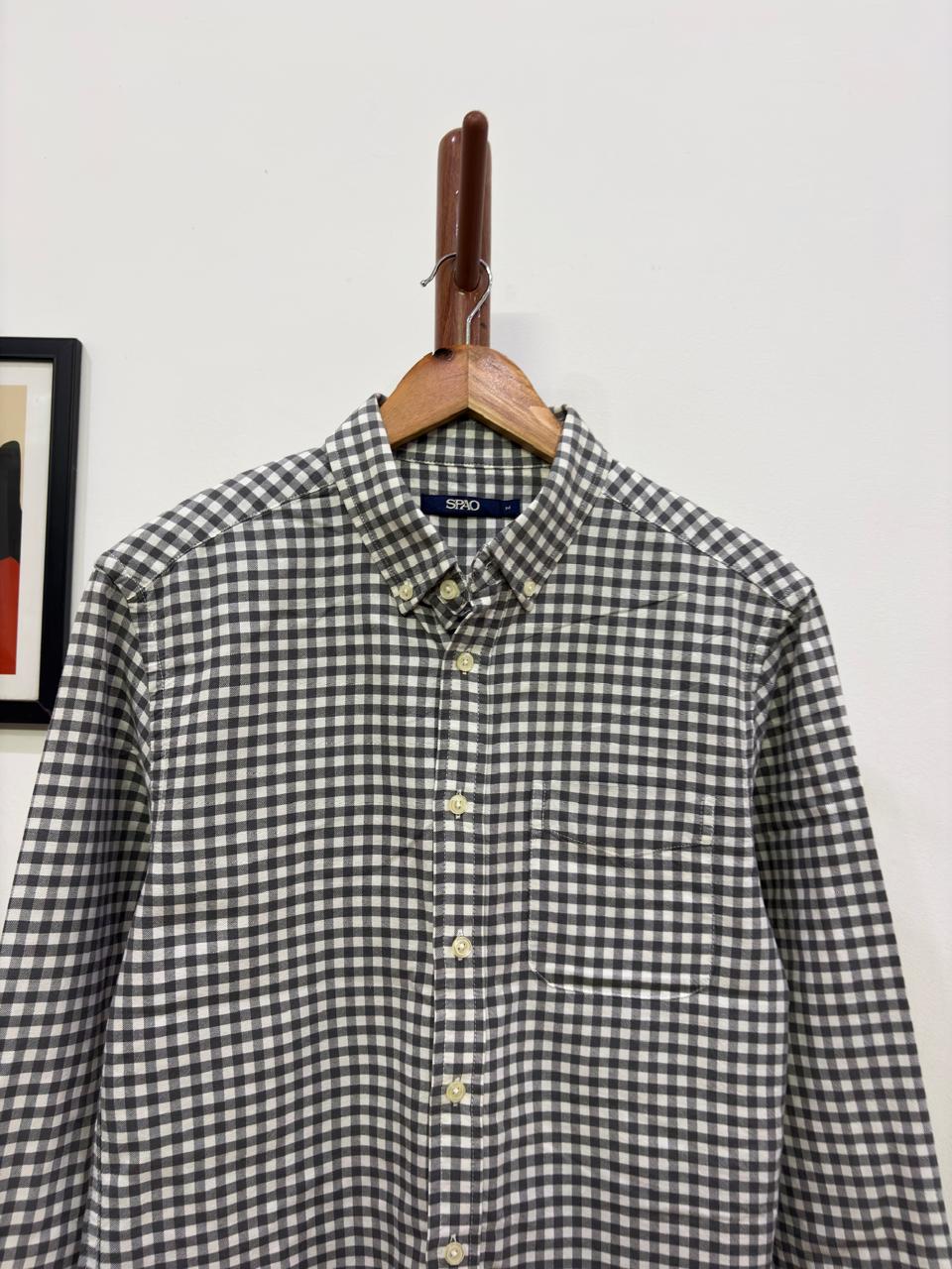 SPAO B/w Checkered Oxford Shirt 
Great for summer,love the fabric & Unisex