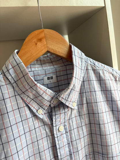 Uniqlo Checkered Blue Shirt