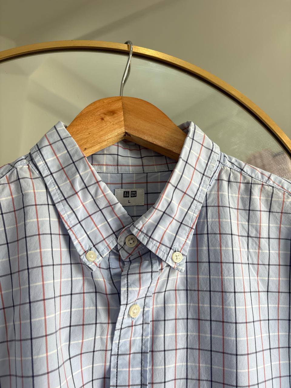 Uniqlo Checkered Blue Shirt