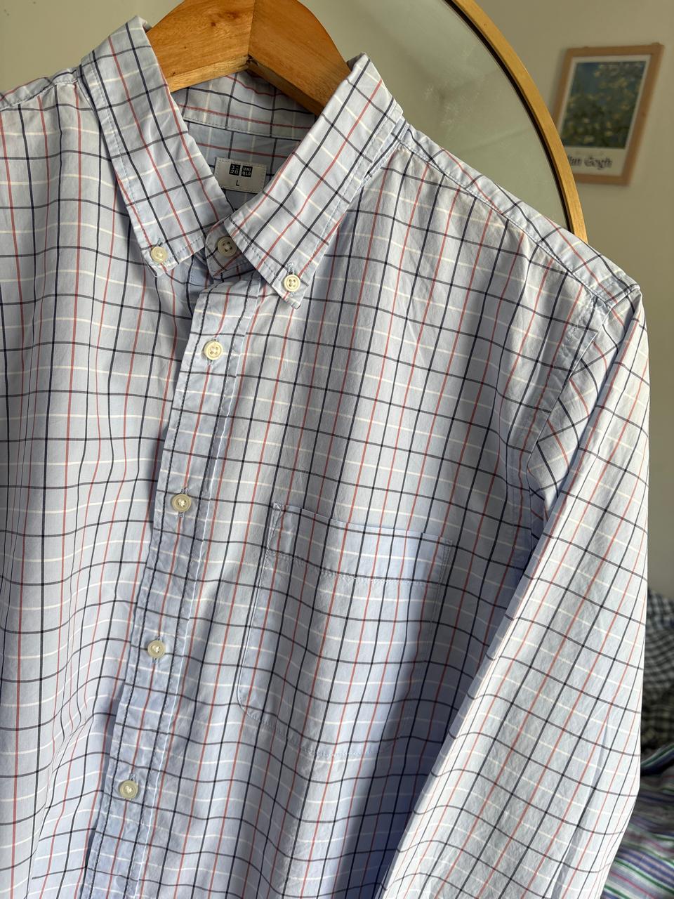 Uniqlo Checkered Blue Shirt