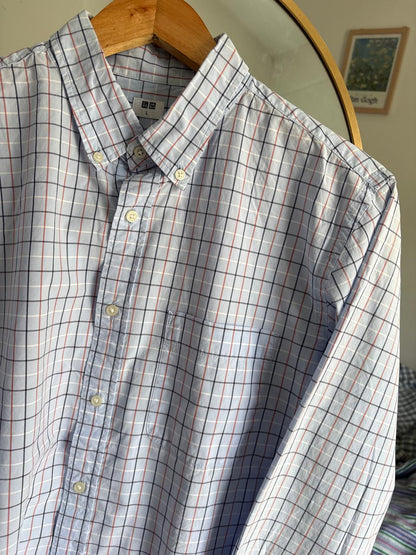 Uniqlo Checkered Blue Shirt