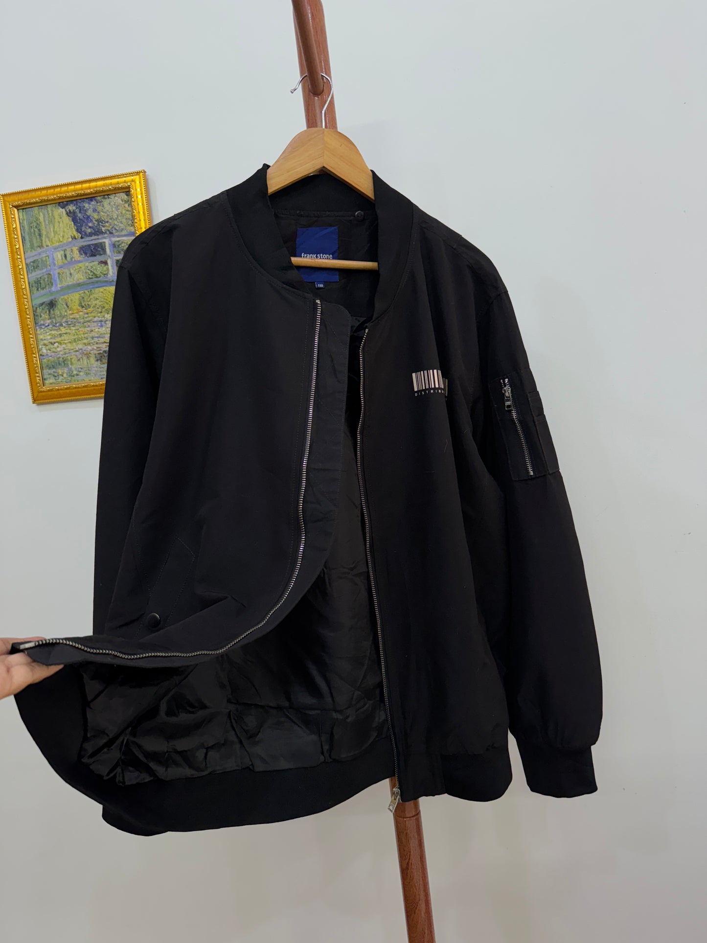 Black Frank Stone’  Black Bomber Jacket