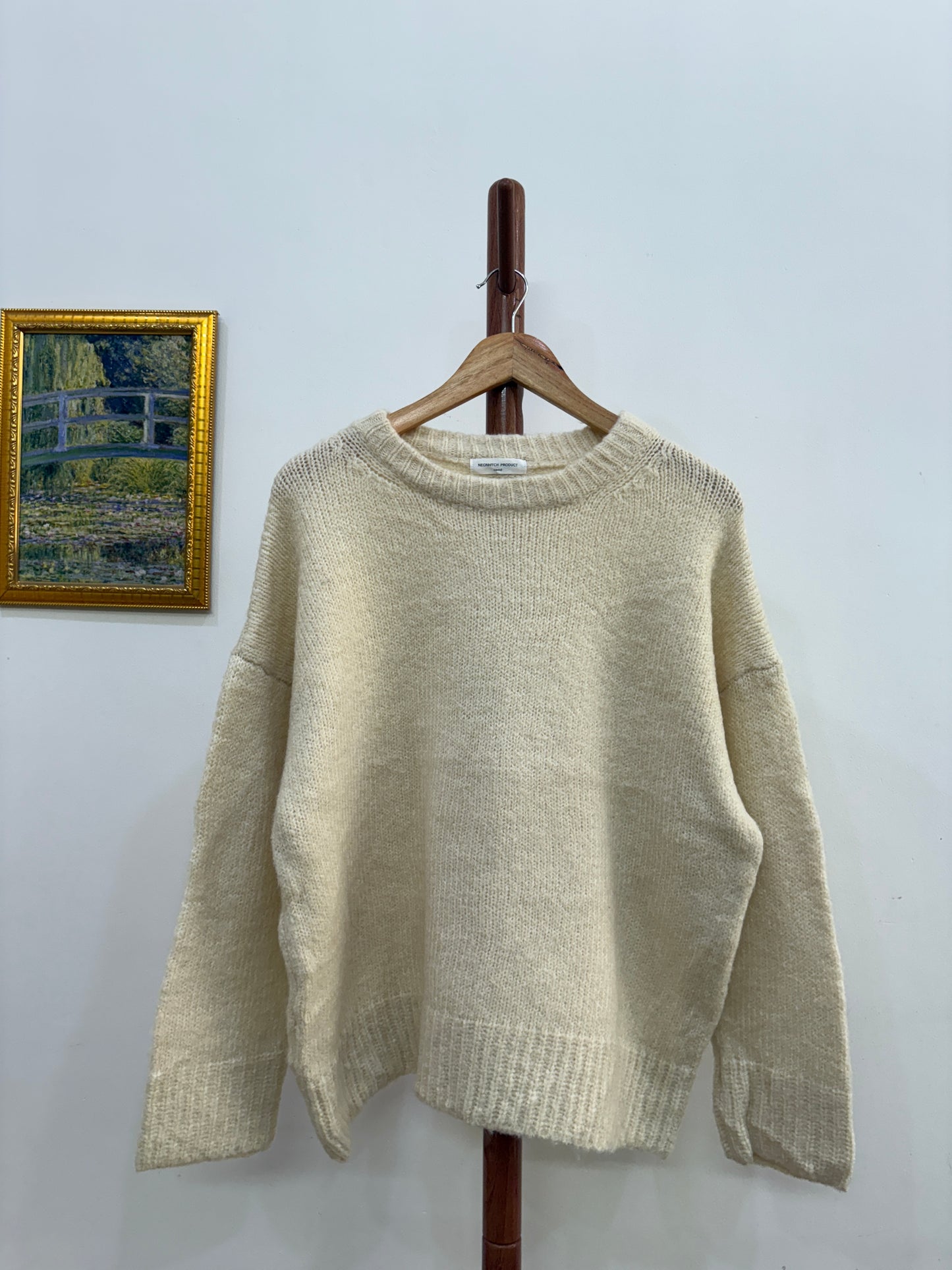 Creme Fuzzy Oversize Sweater