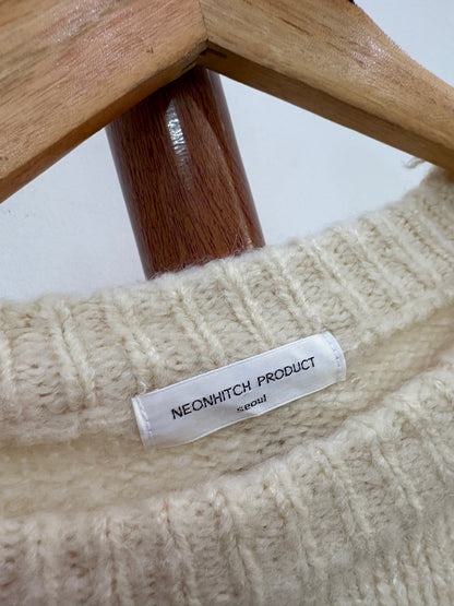 Creme Fuzzy Oversize Sweater