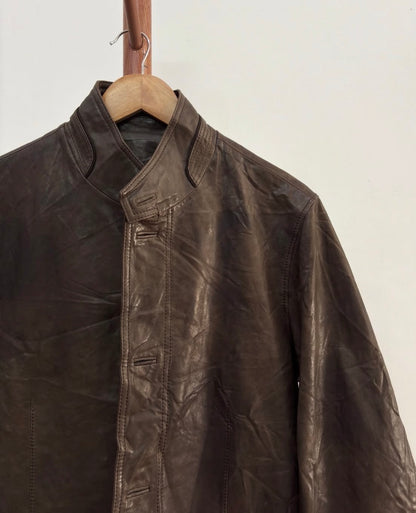 Dark Brown @dakslondon Leather Jacket