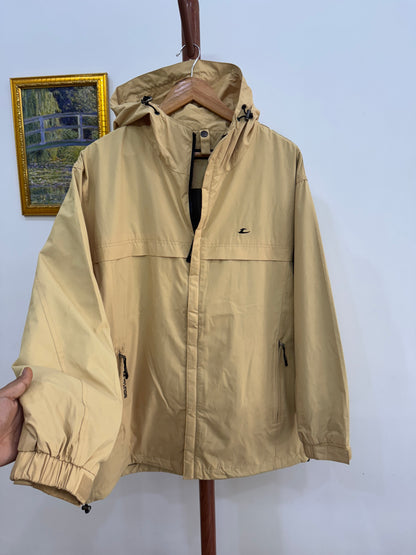 Solid pale yellow outdoor jacket