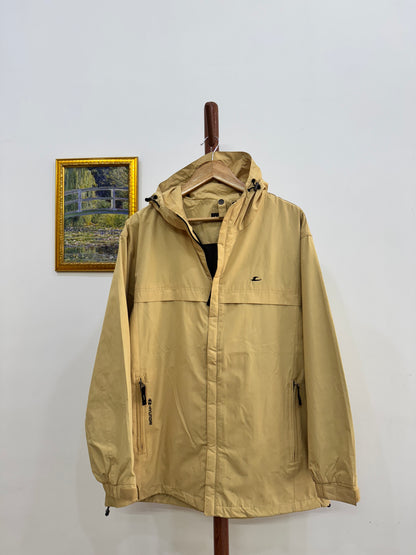 Solid pale yellow outdoor jacket