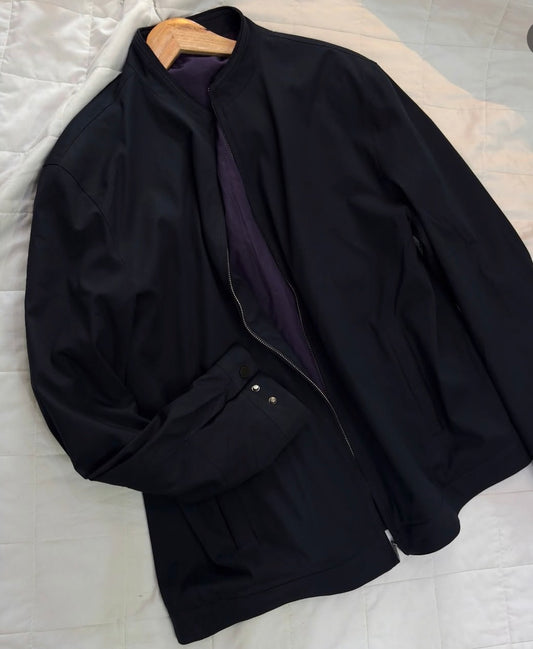 Navy Blue  Tailored Fit Coach Jacket