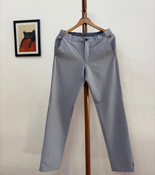 Blue Pinstripe Summer Korean Tailored Trouser