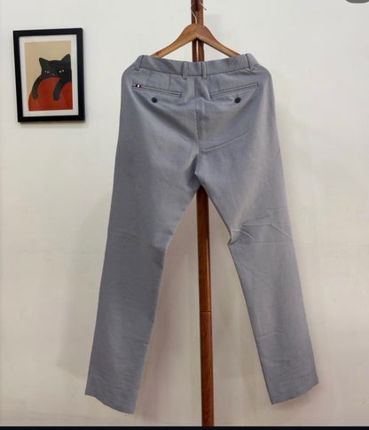 Blue Pinstripe Summer Korean Tailored Trouser