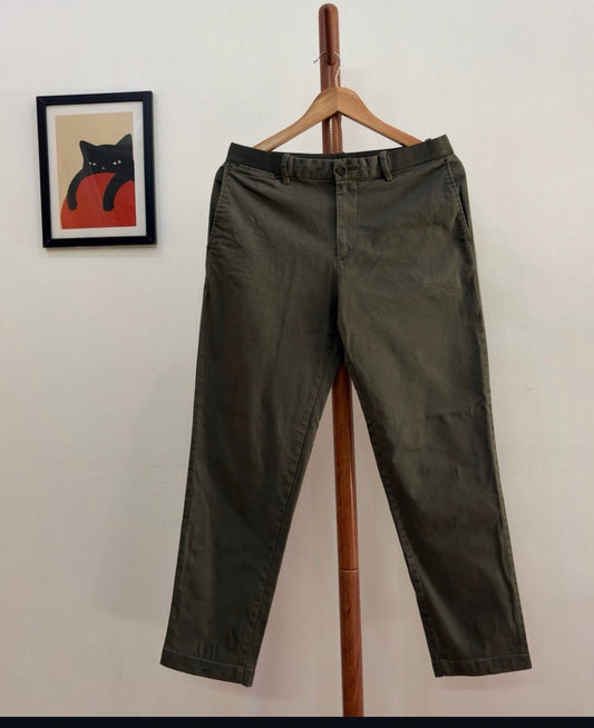 Green Uniqlo Summer cotton Trouser