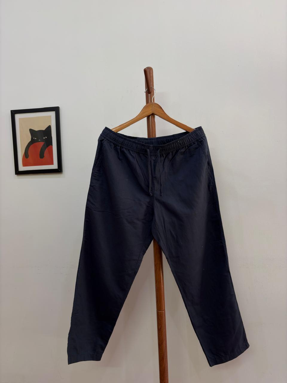 Navy Blue Topten Linen Trouser