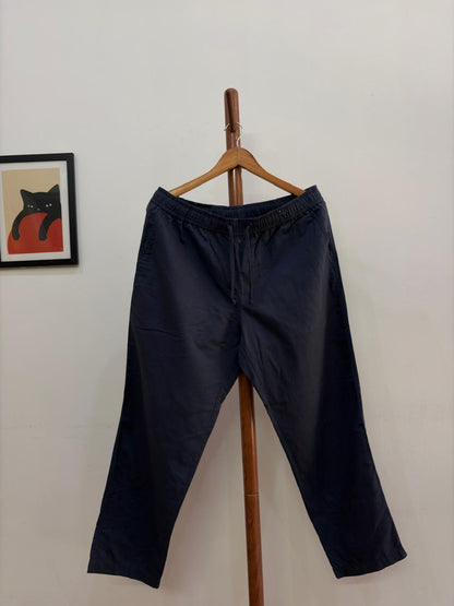 Navy Blue Topten Linen Trouser