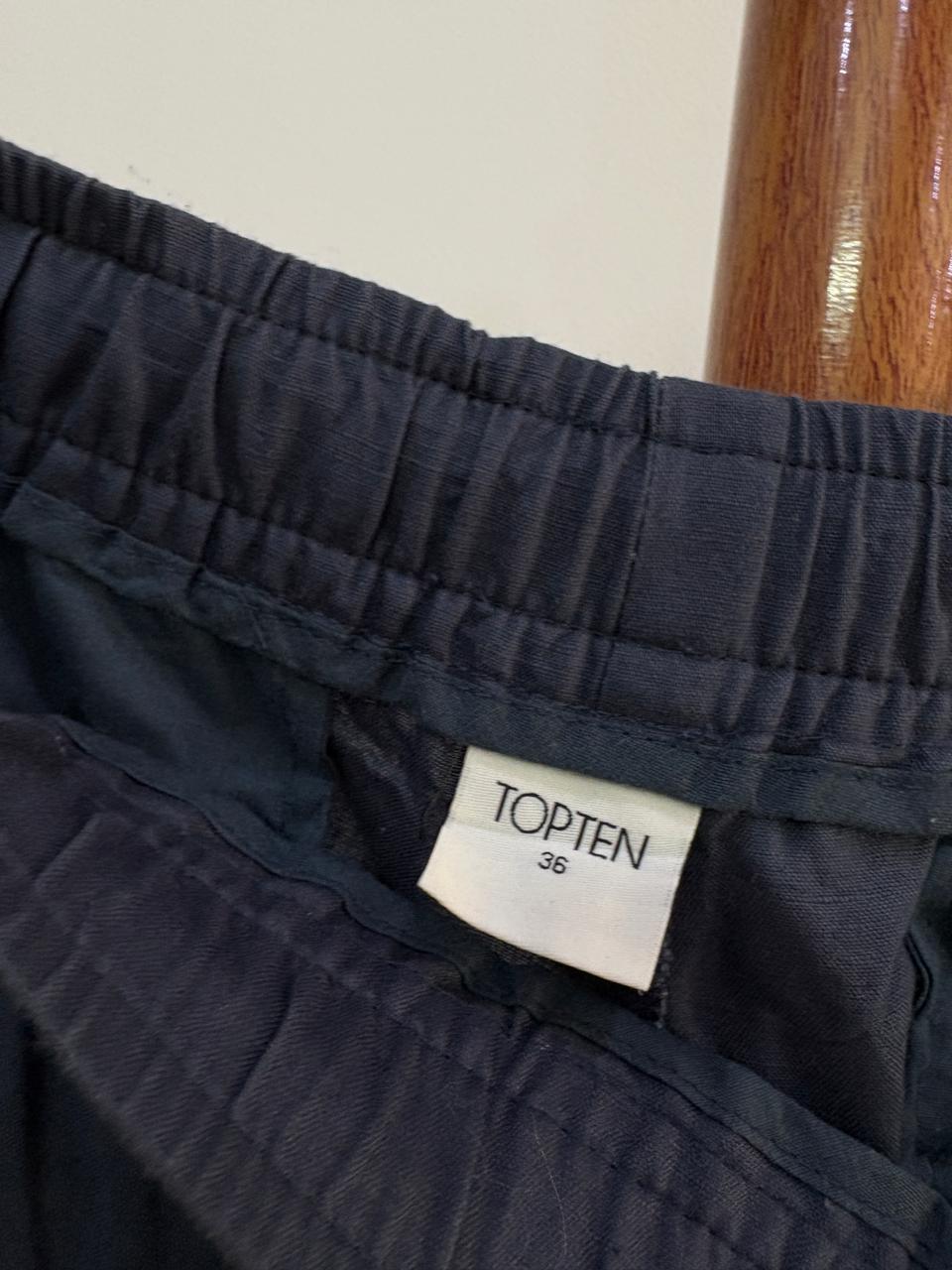 Navy Blue Topten Linen Trouser