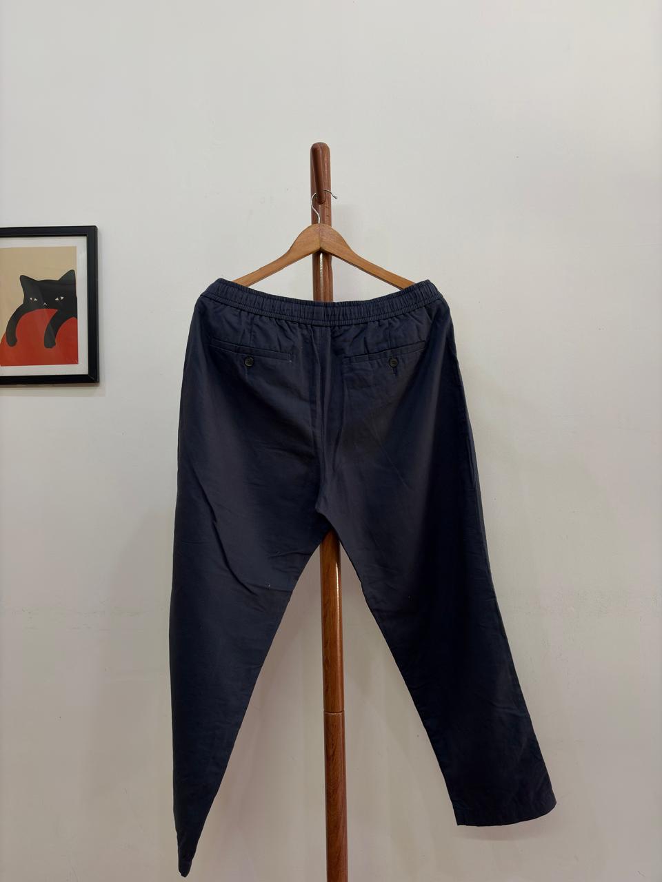 Navy Blue Topten Linen Trouser
