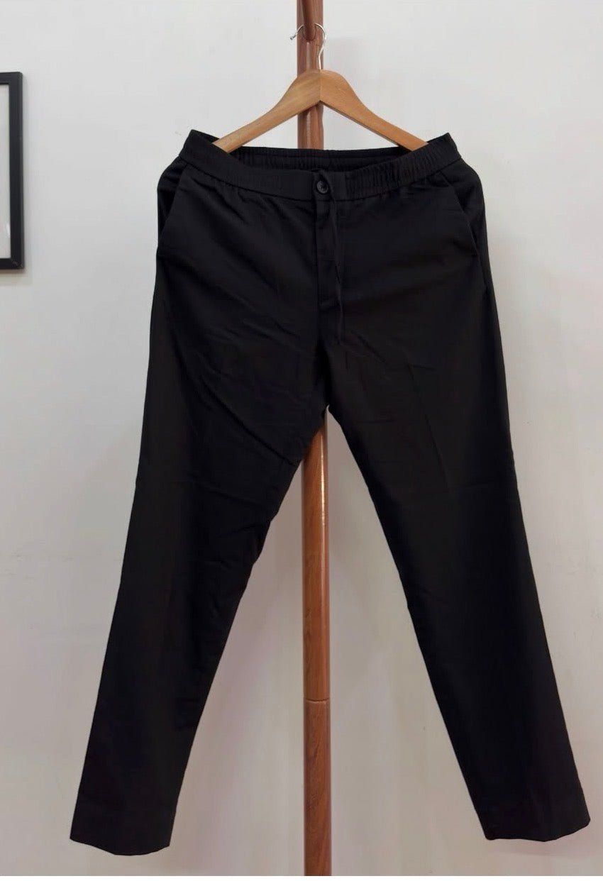 Black 'EMPOLHAM' Korean Summer Trouser