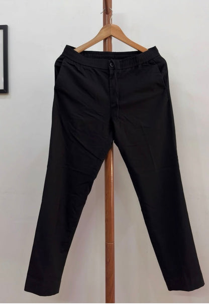 Black 'EMPOLHAM' Korean Summer Trouser